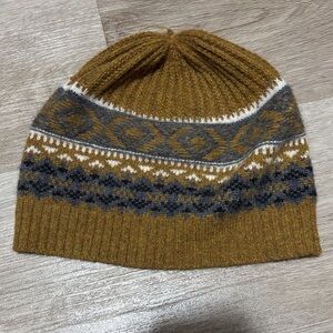 Garnet Hill Fair Isle Recycled Cashmere Beanie